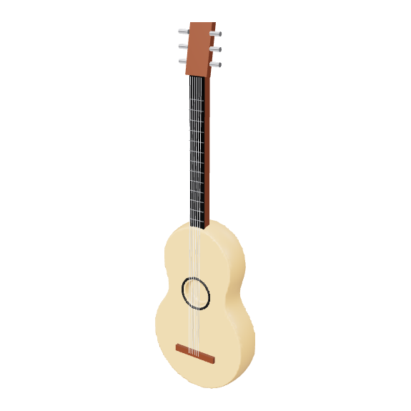 Akustik gitar 3B modeli